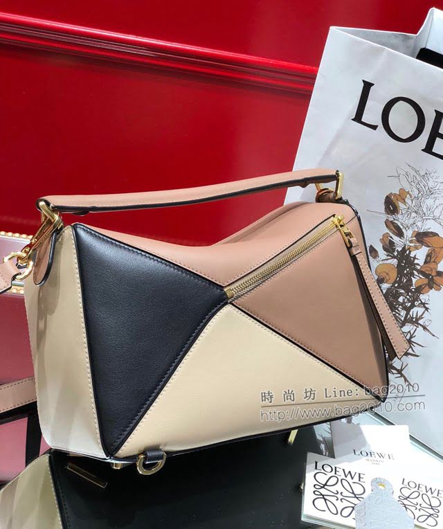 LOEWE經典爆款包包 羅意威中號Puzzle幾何拼接手提斜挎包 10171  tcl1138